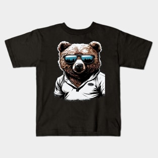 Bear Wearing Sunglasses Kids T-Shirt